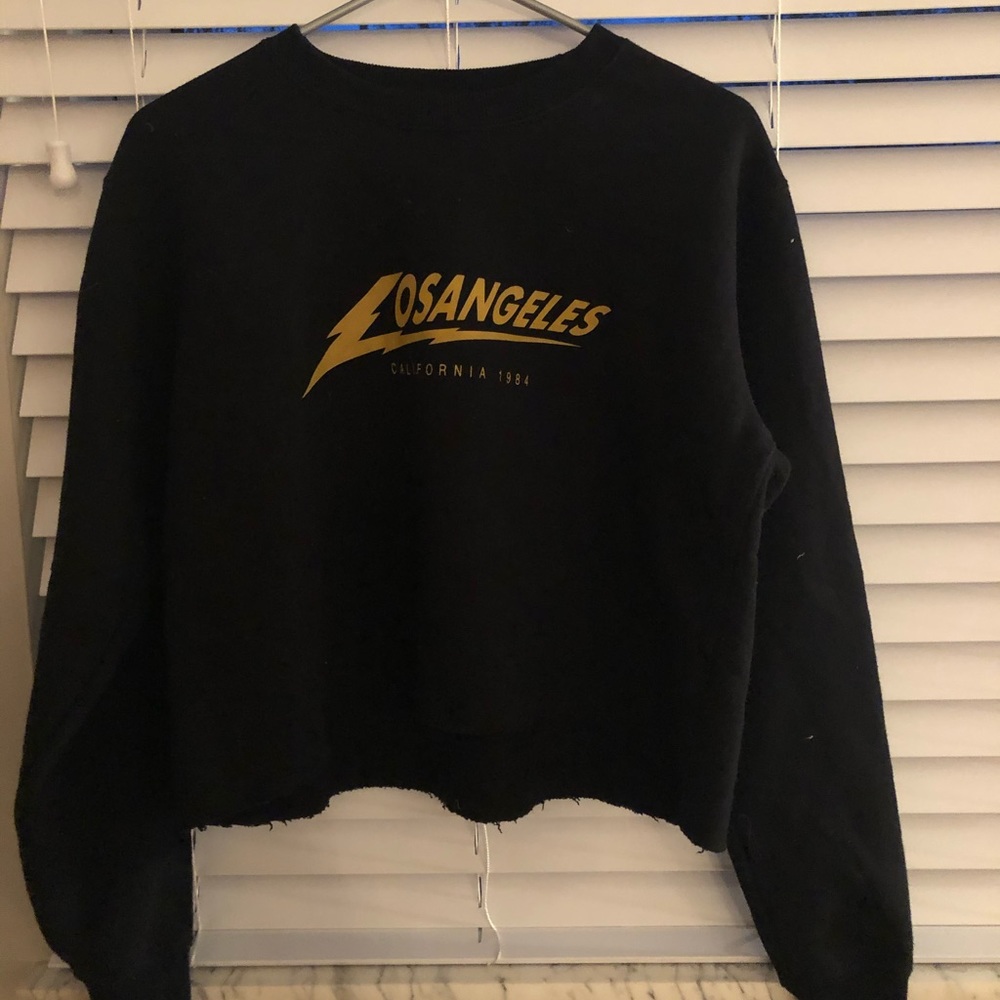 Brandy cropped crew neck